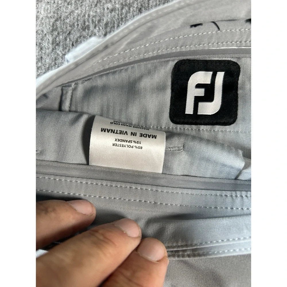 FootJoy Shorts Mens 36 Gray Golf Performance Lightweight Stretch Casual Flat Fro